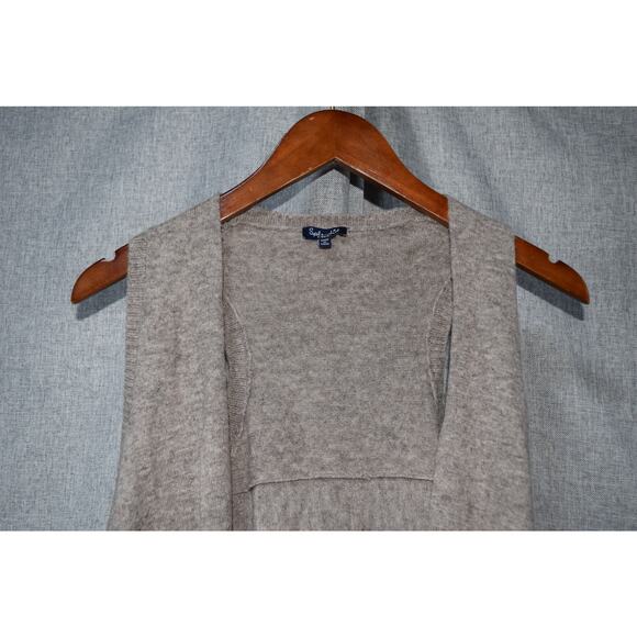 Splendid Brown Open Front Asymmetrical Vest Womens Size L - Picture 2 of 3